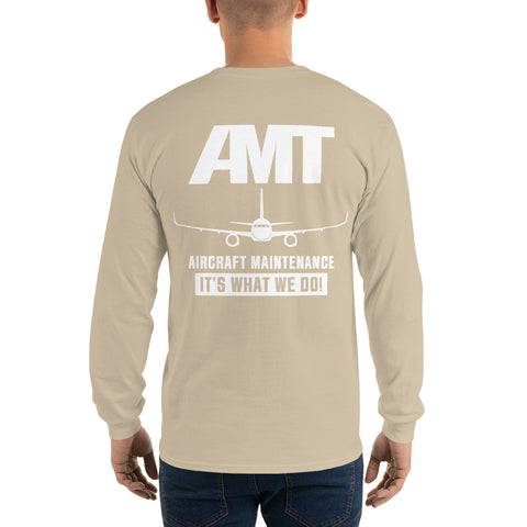 AMT Aircraft Maintenance It's What We Do ! Men’s Long Sleeve Shirt