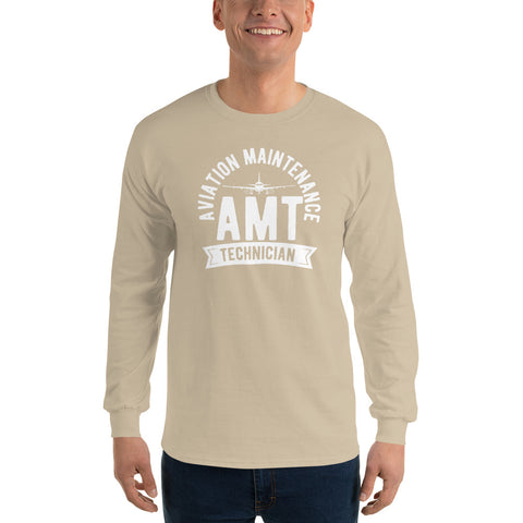 AMT Aviation Maintenance Technician Men’s Long Sleeve Shirt