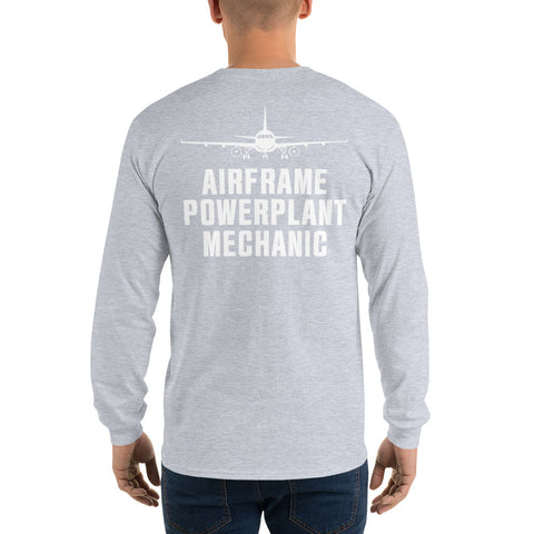 A&P Mechanic, Airframe Powerplant Mechanic Men’s Long Sleeve Shirt