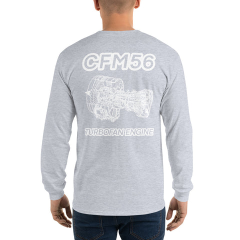 Fleet Service, CFM56 Turbofan Engine Men’s Long Sleeve Shirt