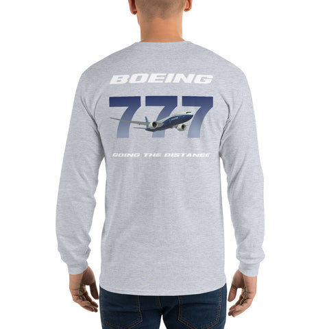 Fleet Service, Boeing 777 Going The Distance Men’s Long Sleeve Shirt