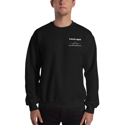 Tech-Ops Aircraft Maintenance, Airbus Family V2500 The Power Of Superior Technology Men's Sweatshirt