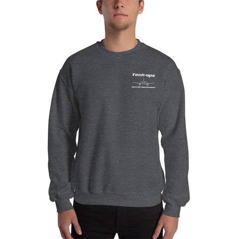 Tech-Ops Aircraft Maintenance, Airbus Family V2500 The Power Of Superior Technology Men's Sweatshirt