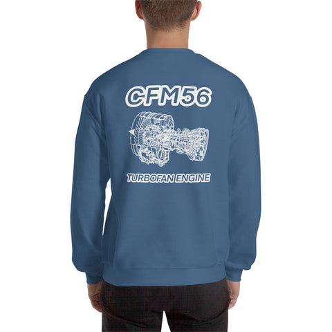 Tech-Ops Aircraft Maintenance, CFM56 Turbofan Engine Men's Sweatshirt