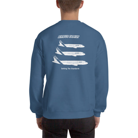 Tech-Ops Aircraft Maintenance, Airbus Family Setting The Standards Men's Sweatshirt