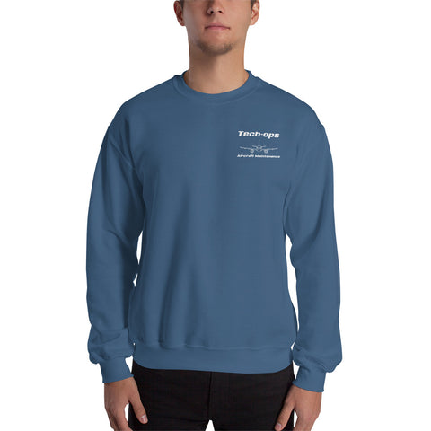 Tech-Ops Aircraft Maintenance, Safety First Aircraft Maintenance Men's Sweatshirt