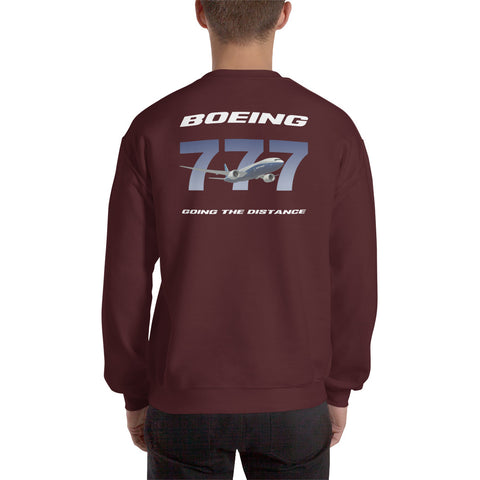 Tech-Ops Aircraft Maintenance, Boeing 777 Going The Distance Men's Sweatshirt