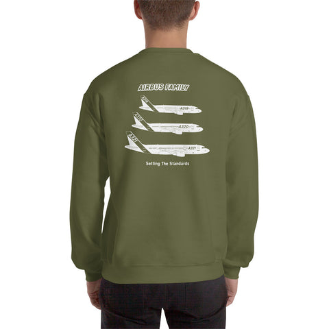 Tech-Ops Aircraft Maintenance, Airbus Family Setting The Standards Men's Sweatshirt