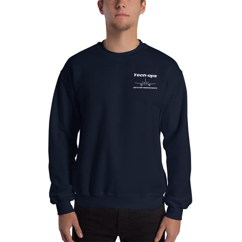 Tech-Ops Aircraft Maintenance, Safety First Aircraft Maintenance Men's Sweatshirt