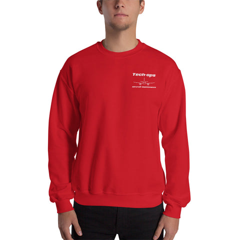 Tech-Ops Aircraft Maintenance, Safety First Aircraft Maintenance Men's Sweatshirt