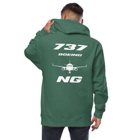 Tech-Ops Aircraft Maintenance, Boeing 737 Next Generation Men's Fleece Zip Up Hoodies