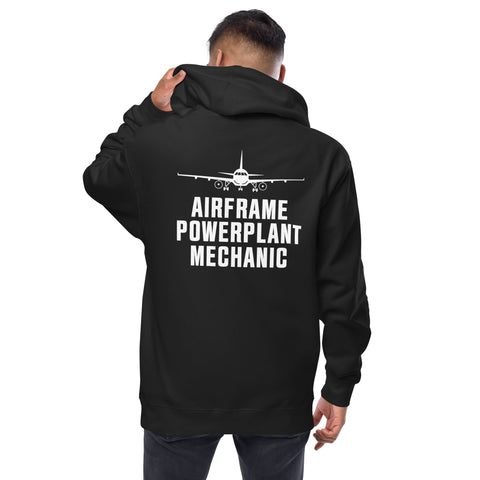 A&P Mechanic, Airframe Powerplant Mechanic Men's Fleece Zip Up Hoodie