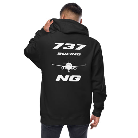 Tech-Ops Aircraft Maintenance, Boeing 737 Next Generation Men's Fleece Zip Up Hoodies