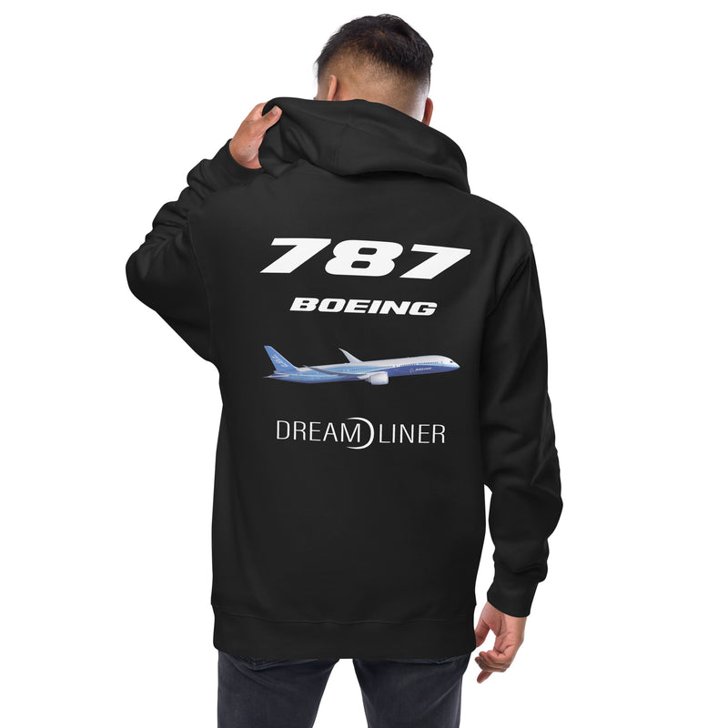 AMT Aircraft Maintenance, Boeing 787 Dream Liner Men's Fleece Zip Up Hoodies