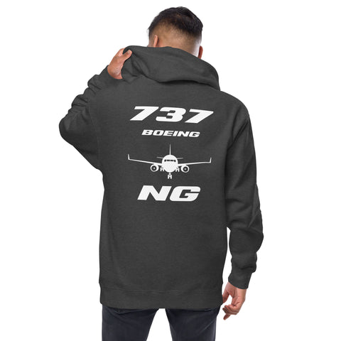 Tech-Ops Aircraft Maintenance, Boeing 737 Next Generation Men's Fleece Zip Up Hoodies