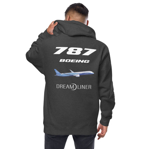 Flight Crew, Boeing 787 Next Generation Men's Fleece Zip Up Hoodies