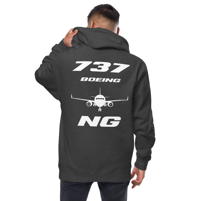 AMT Aircraft Maintenance, 737 Boeing Next Generation Unisex Fleece Zip Up Hoodie