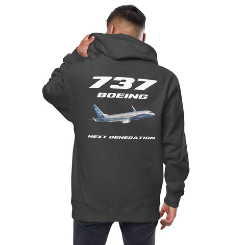 AMT Aircraft Maintenance,  737 Boeing Next Generation Unisex fleece zip up hoodie