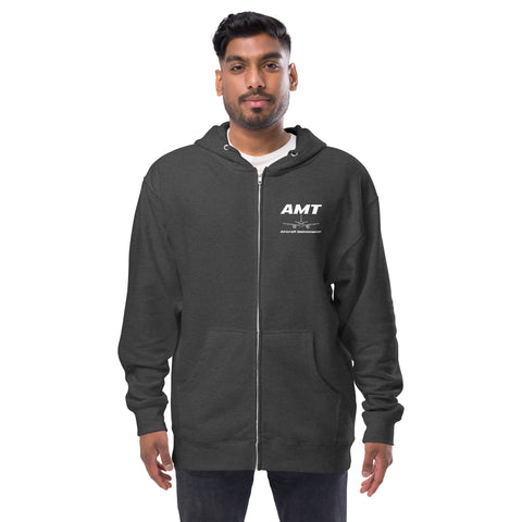 AMT Aircraft Maintenance, Boeing 737 Next Generation Men's Fleece Zip Up Hoodies