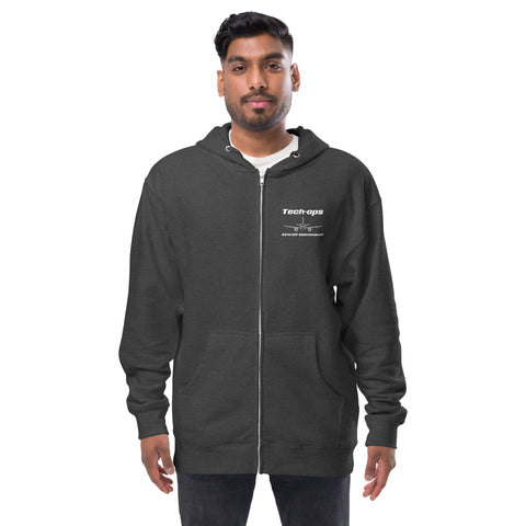 Tech-Ops Aircraft Maintenance, Boeing 737 Next Generation Men's Fleece Zip Up Hoodies