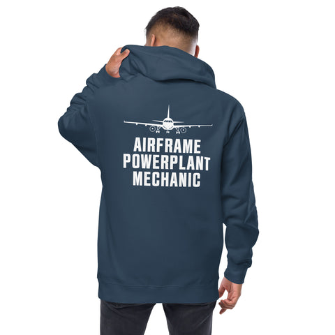 A&P Mechanic, Airframe Powerplant Mechanic Men's Fleece Zip Up Hoodie