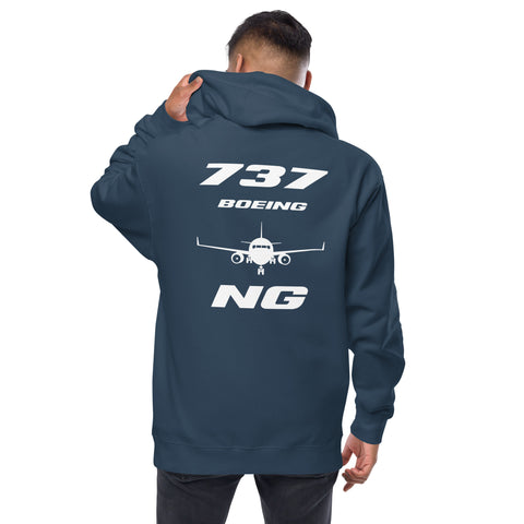 Tech-Ops Aircraft Maintenance, Boeing 737 Next Generation Men's Fleece Zip Up Hoodies