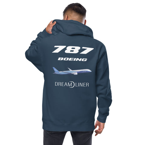 Flight Crew, Boeing 787 Next Generation Men's Fleece Zip Up Hoodies