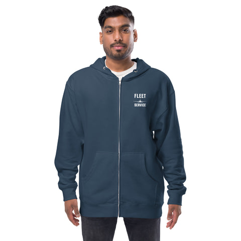 Fleet Service, Safety First Aircraft Maintenance Men's Fleece Zip Up