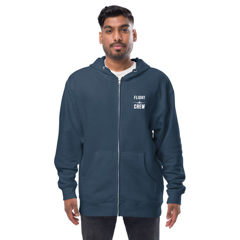 Flight Crew, Boeing 777 Going The Distance Men's Fleece Zip Up Hoodies