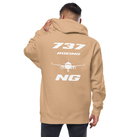 Tech-Ops Aircraft Maintenance, Boeing 737 Next Generation Men's Fleece Zip Up Hoodies