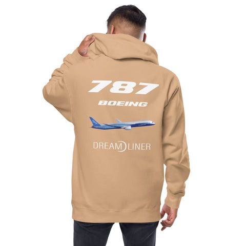 Tech-Ops Aircraft Maintenance, Boeing 787 Dreamliner Men's Fleece Zip Up Hoodies