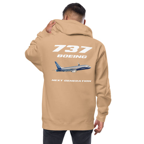 AMT Aircraft Maintenance,  737 Boeing Next Generation Unisex fleece zip up hoodie