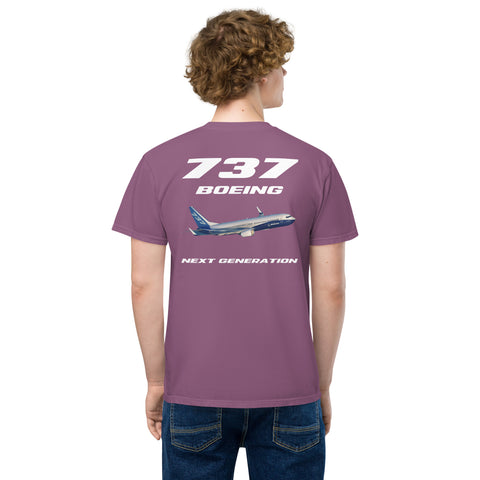 Tech-Ops Aircraft Maintenance, 737 Boeing Next Generation Unisex Garment-Dyed Pocket T-Shirt