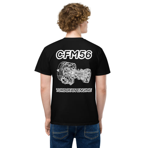 Flight Crew, CFM56 Turbofan Engine Men's Garment-Dyed Pocket T-Shirt