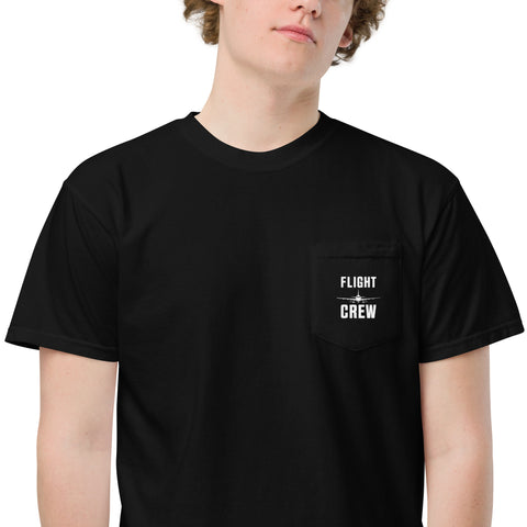 Flight Crew, Boeing 787 Dreamliner Unisex Garment-Dyed Pocket T-Shirt