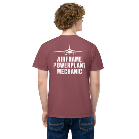 Airframe Powerplant Mechanic Men's Garment-Dyed Pocket T-Shirt