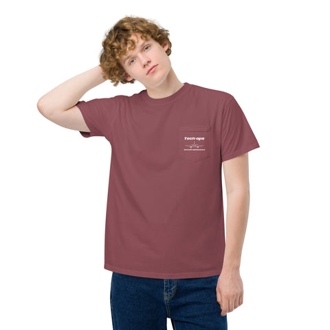 Tech-Ops Aircraft Maintenance, 737 Boeing Next Generation Unisex Garment-Dyed Pocket T-Shirt