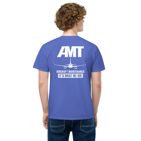 AMT Aircraft Maintnance It's What We Do ! Men's Garment-Dyed Pocket T-Shirt