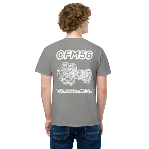 Flight Crew, CFM56 Turbofan Engine Men's Garment-Dyed Pocket T-Shirt