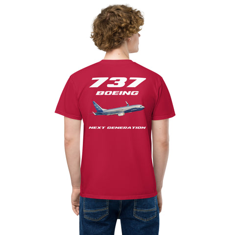 Tech-Ops Aircraft Maintenance, 737 Boeing Next Generation Unisex Garment-Dyed Pocket T-Shirt