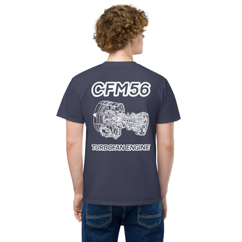 Flight Crew, CFM56 Turbofan Engine Men's Garment-Dyed Pocket T-Shirt