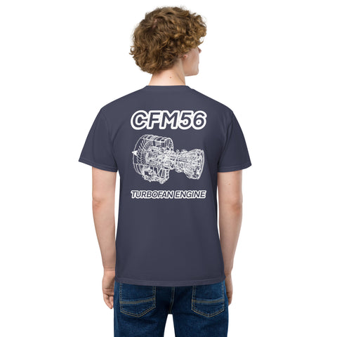 Fleet Service, CFM56 Turbofan Engine Men's Garment-Dyed Pocket T-Shirt