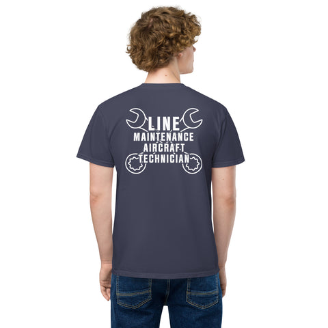 AMT Aircraft Maintenance, Line Maintenance Aircraft Technician Unisex Garment-Dyed Pocket T-Shirt