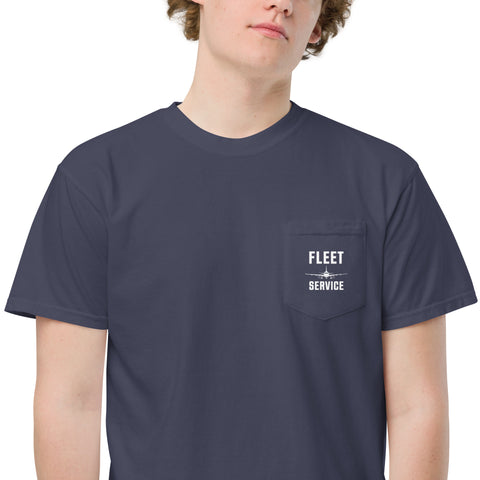 Fleet Service, CFM56 Turbofan Engine Men's Garment-Dyed Pocket T-Shirt