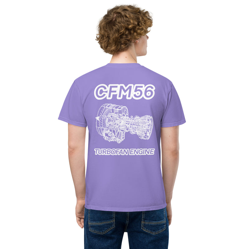 Tech-Ops Aircraft Maintenance, CFM56 Turbofan Engine Men's Garment-Dyed Pocket T-Shirt