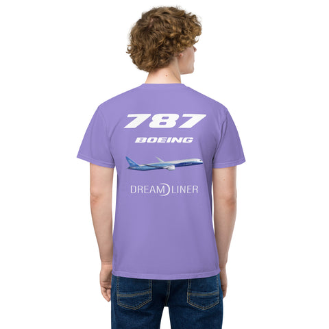 Flight Crew, Boeing 787 Dreamliner Unisex Garment-Dyed Pocket T-Shirt