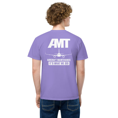 AMT Aircraft Maintnance It's What We Do ! Men's Garment-Dyed Pocket T-Shirt