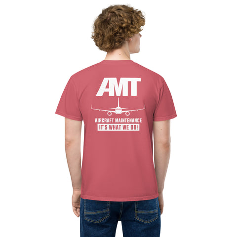 AMT Aircraft Maintnance It's What We Do ! Men's Garment-Dyed Pocket T-Shirt