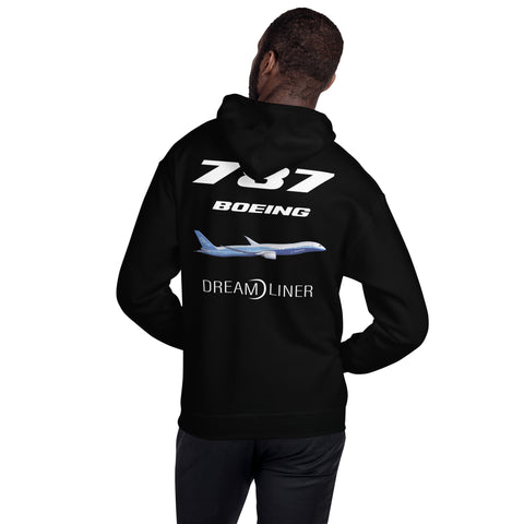 Flight Crew, Boeing 787 Dream Liner Men's Hoodie