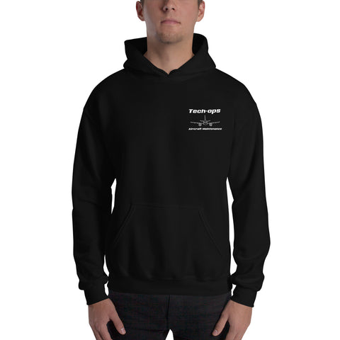 Tech-Ops Aircraft Maintenance, Airbus Family V2500 The Power Of Superior Technology Men's Hoodie